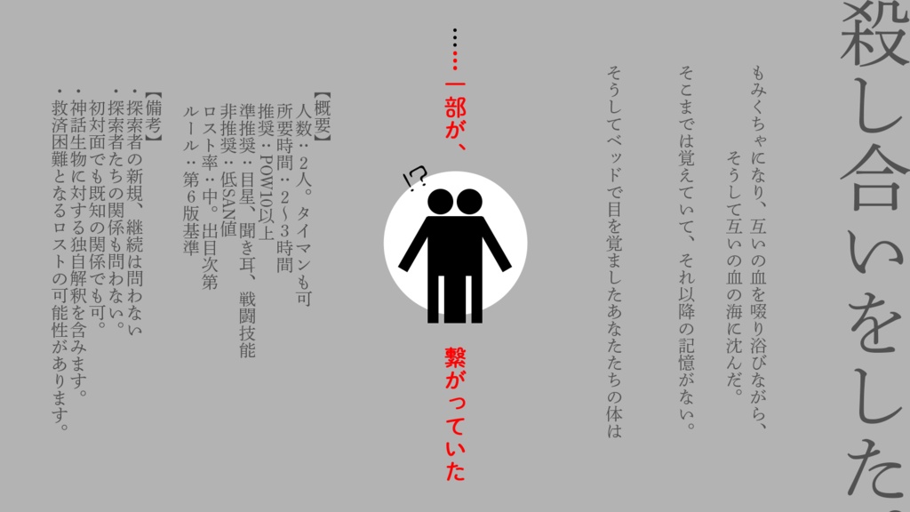 【CoC】結合探索者は***の元に