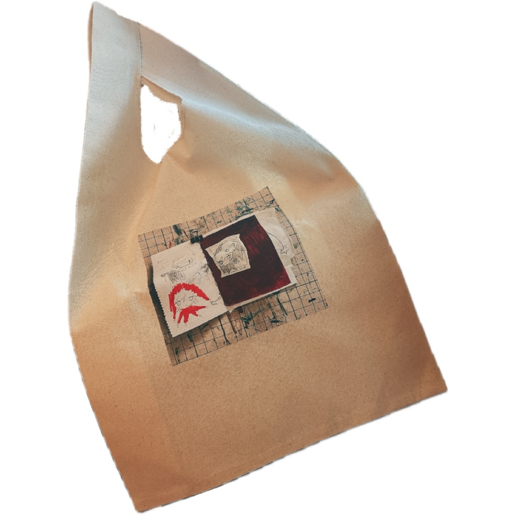 赤いピエロのマルシェバッグ