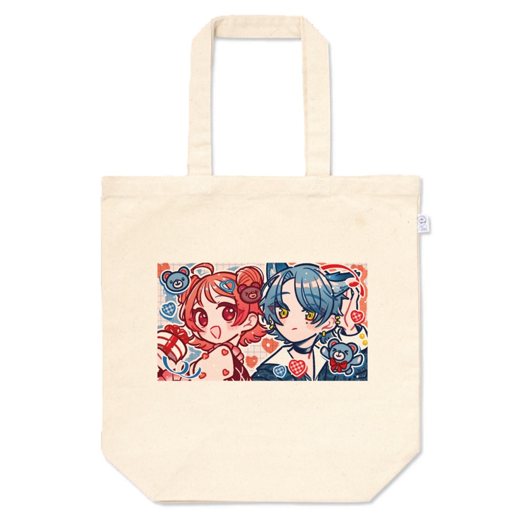 かをぽわ Valentine トートバッグ