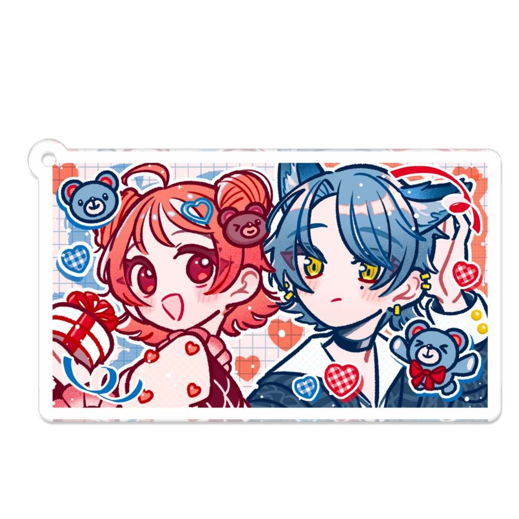 かをぽわ Valentine アクリルキーホルダー