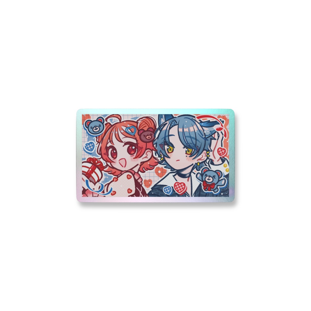 かをぽわ Valentine オーロラステッカー