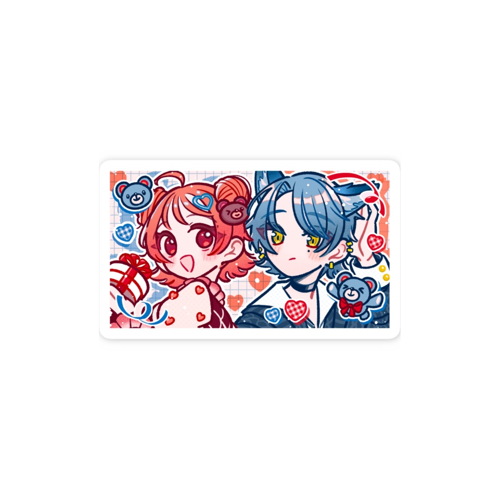 かをぽわ Valentine ステッカー