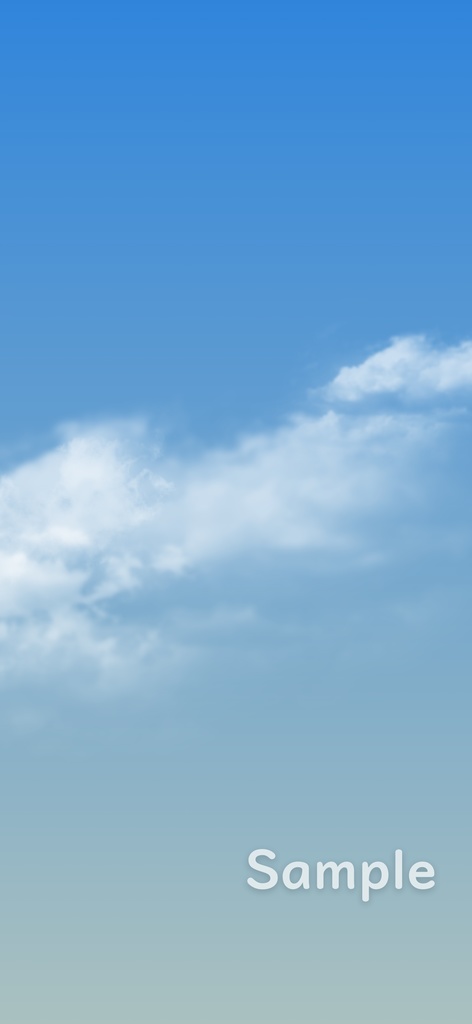 空色｜淡色グラデーションのスマホ壁紙（単品②）