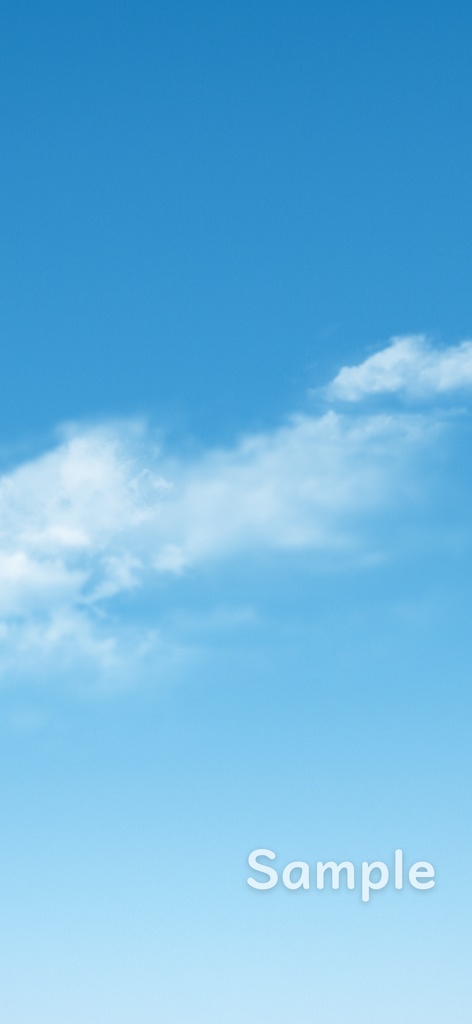 空色｜淡色グラデーションのスマホ壁紙（単品③）