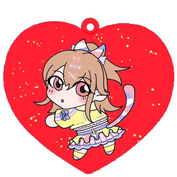 芽衣にゃんハートアクキー