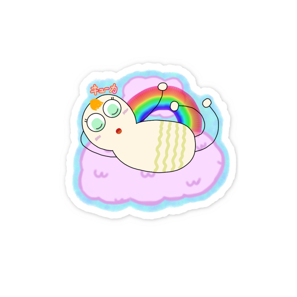オバケふれんずスマホステッカー(キューカちゃん)