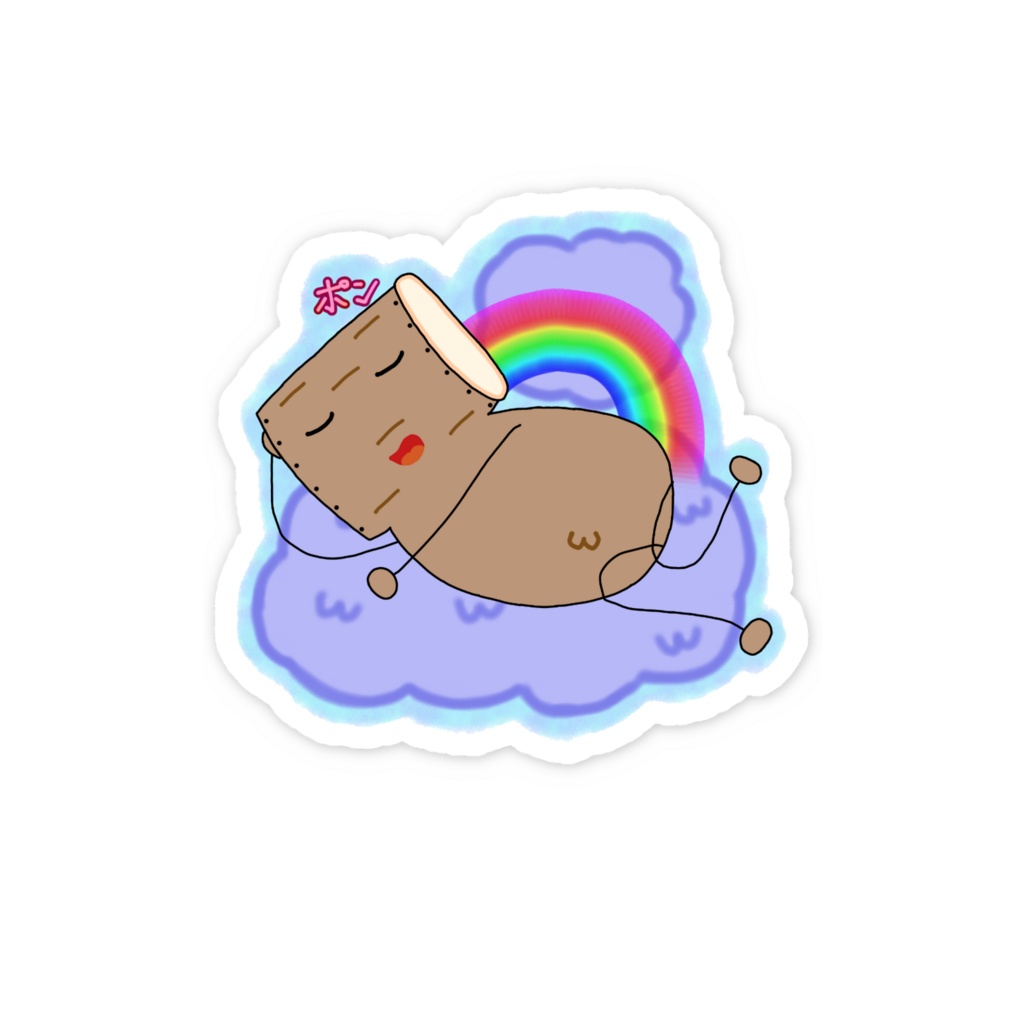 オバケふれんずスマホステッカー(ポンくん)