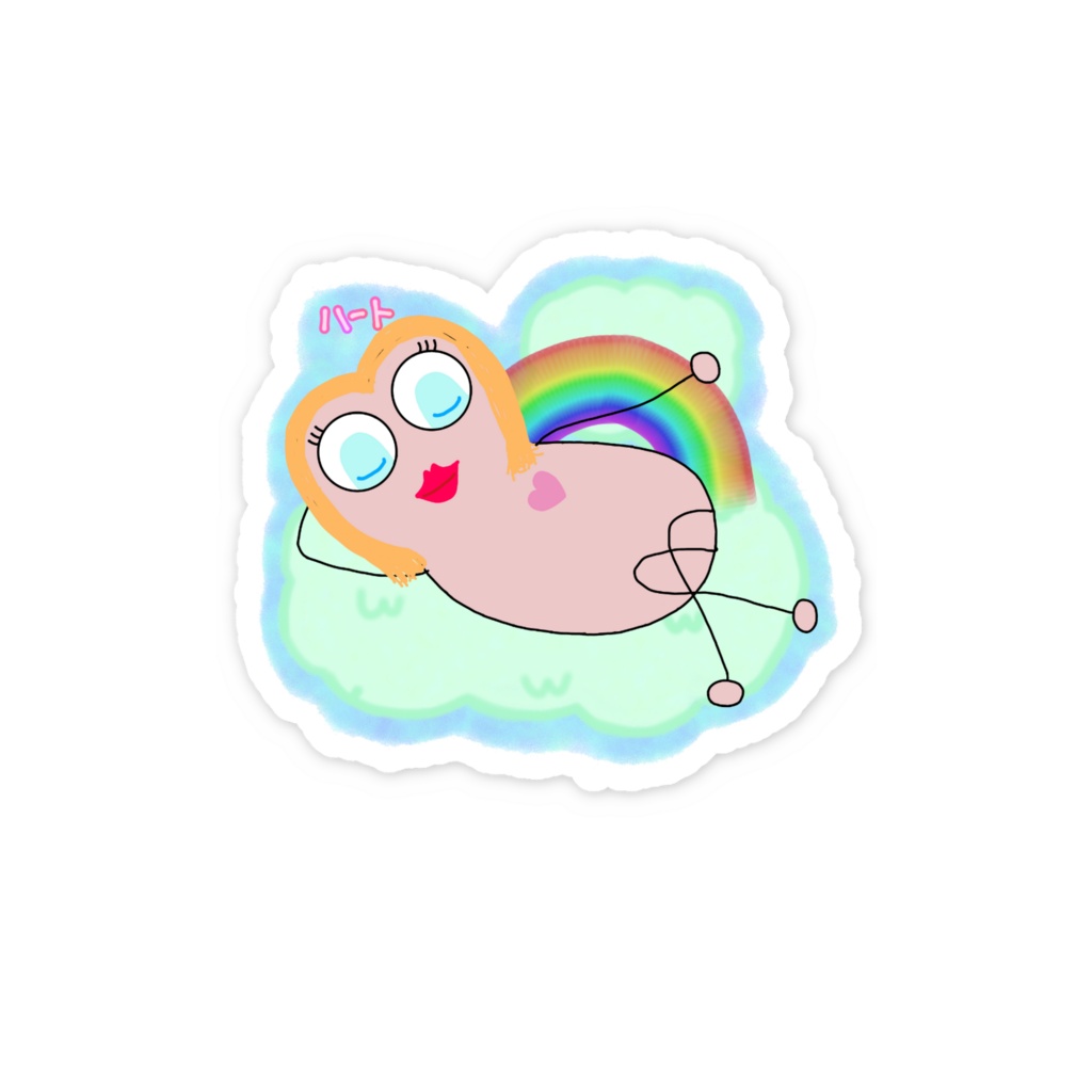 オバケふれんずスマホステッカー(ハートちゃん)