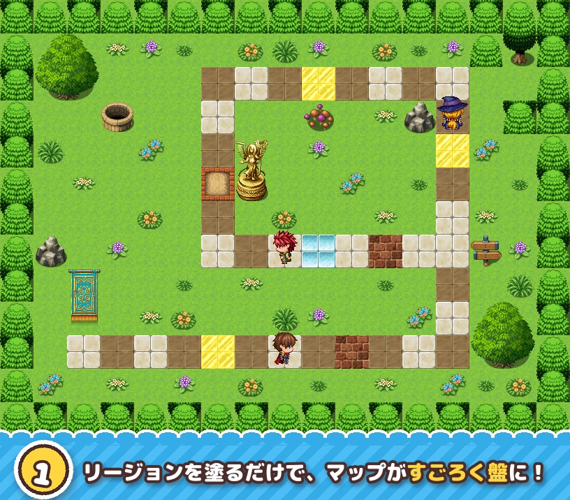【RPGツクールMZ】すごろくプラグイン SDY_Sugoroku(リージョンで盤を作る/分かれ道/CPUの駒)