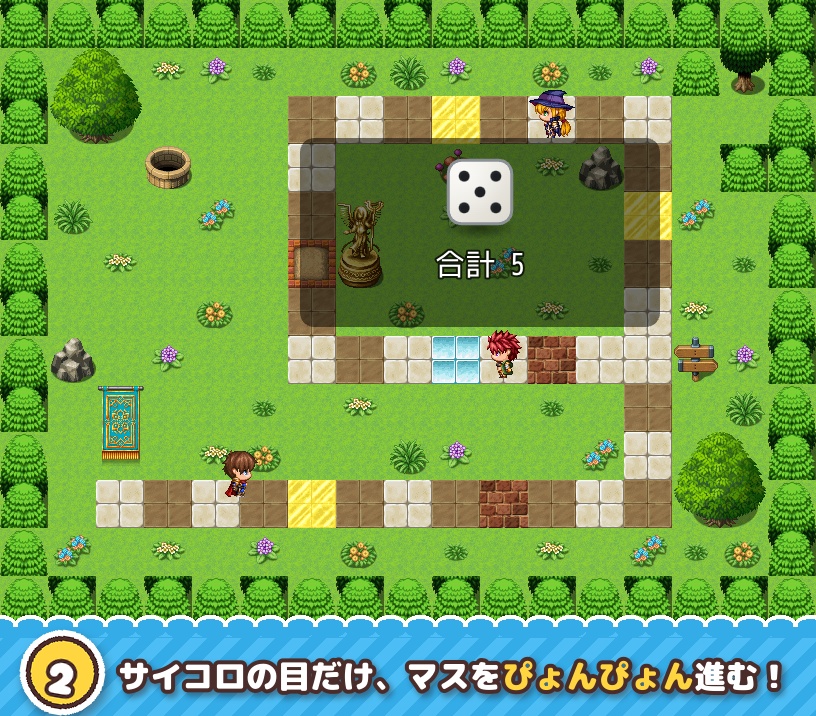 【RPGツクールMZ】ダイス+すごろく 2本セット(SDY_Dice/SDY_Sugoroku)