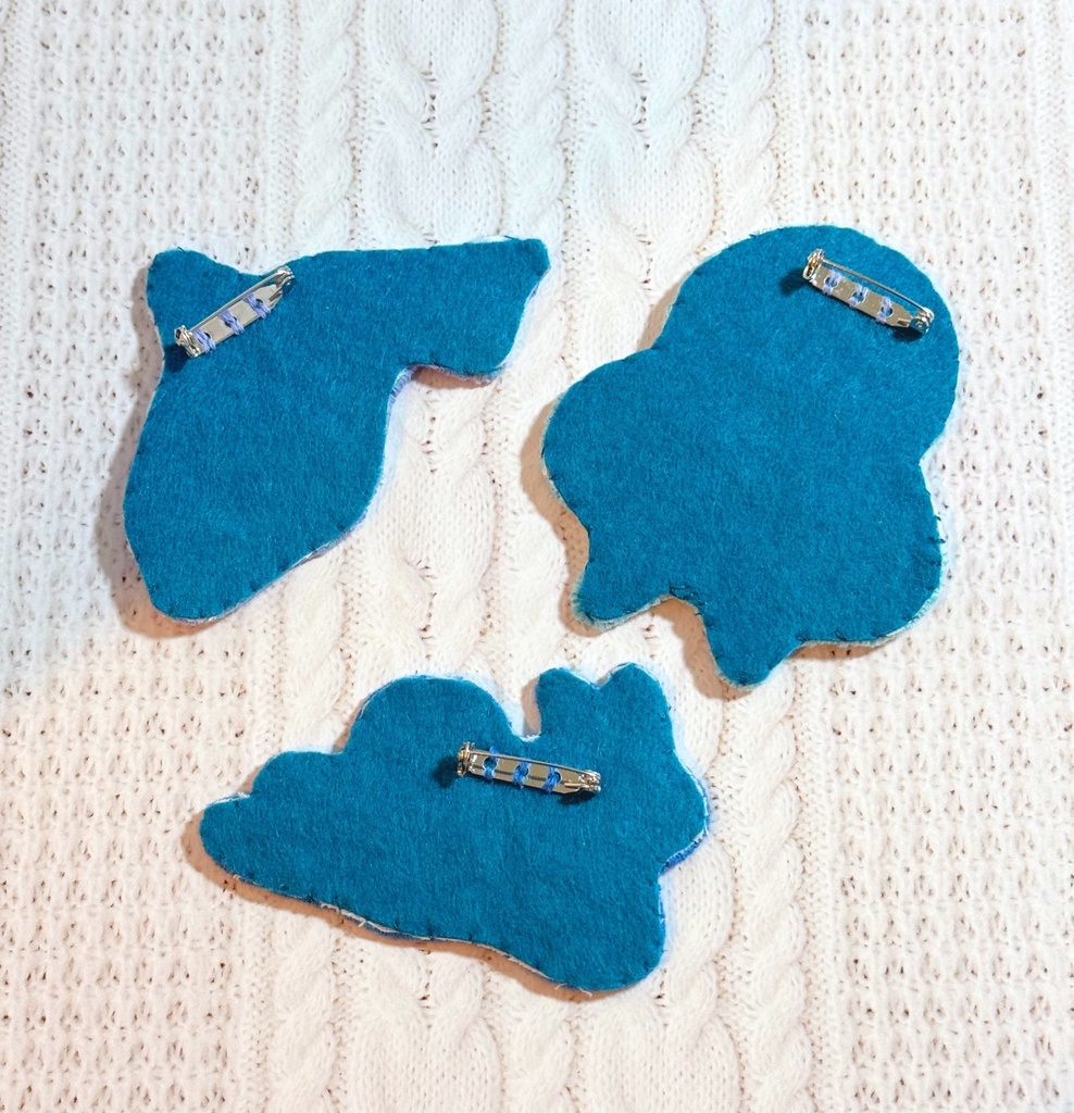 ★Twinkleシリーズ 刺繍ブローチ