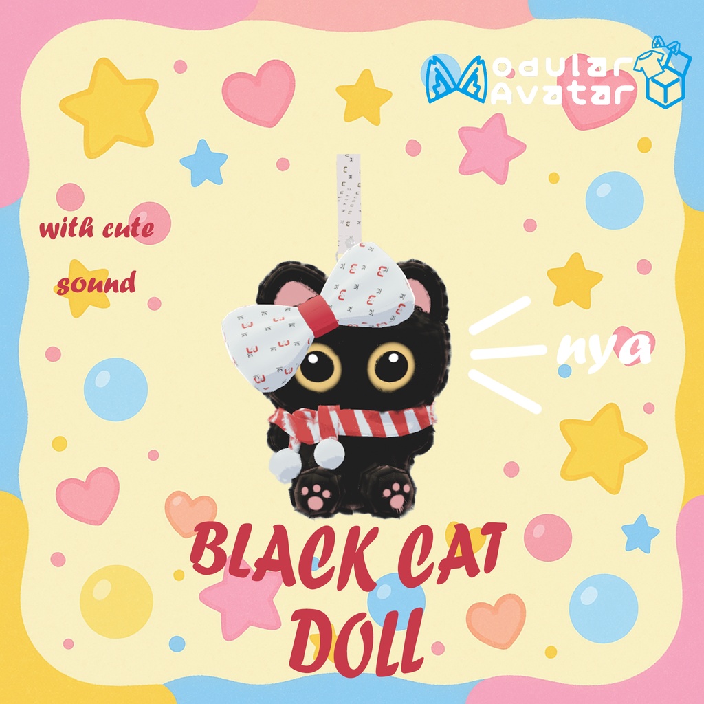 【無料】Black cat doll（with cute sound）