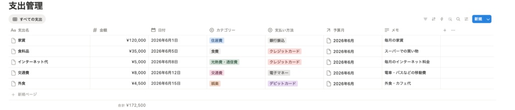家計簿ファイナンスプランナー – Notion Template