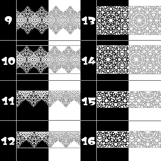 No.124みそおねぎ飾り枠集