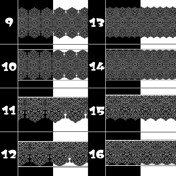 No.180cみそおねぎ飾り枠集