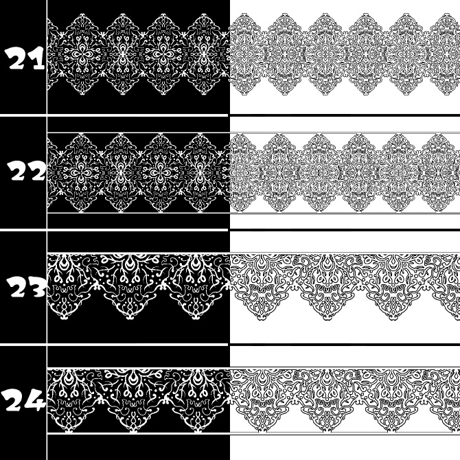 No.185a みそおねぎ飾り枠集