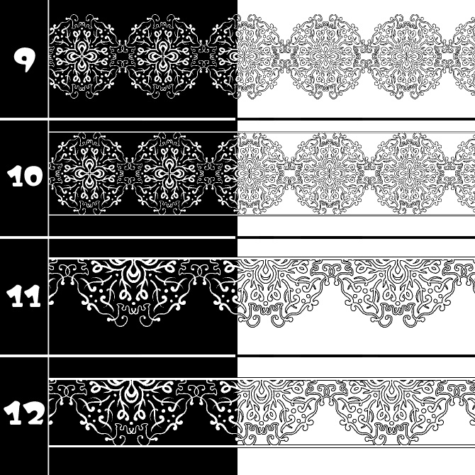No.185a みそおねぎ飾り枠集