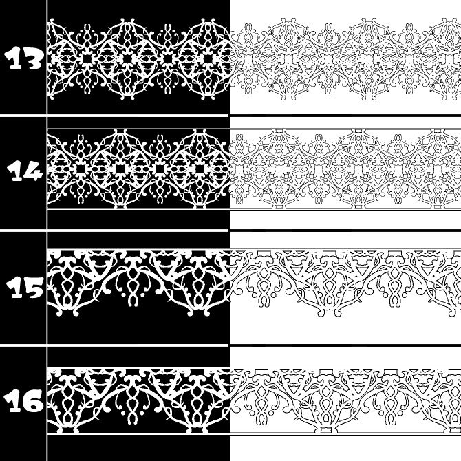 No.185b みそおねぎ飾り枠集