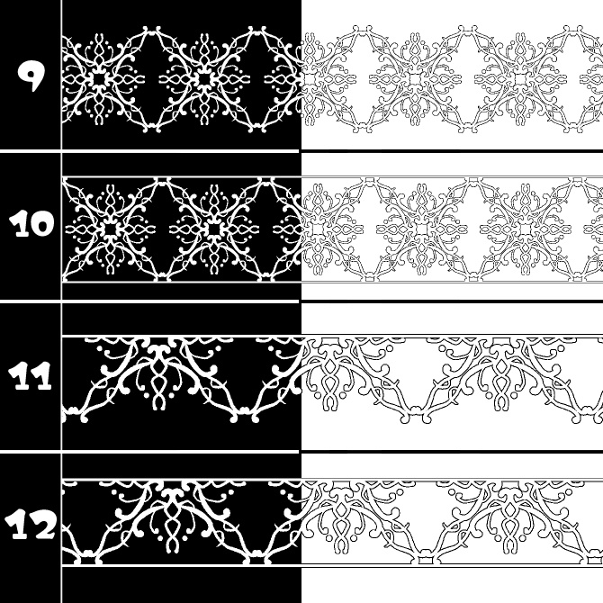 No.185b みそおねぎ飾り枠集