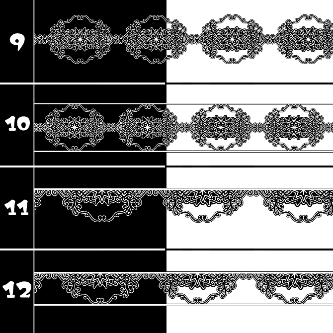 No.191c みそおねぎ飾り枠集
