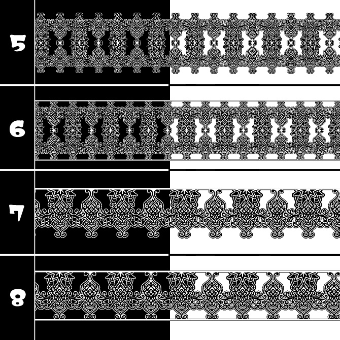 No.191c みそおねぎ飾り枠集