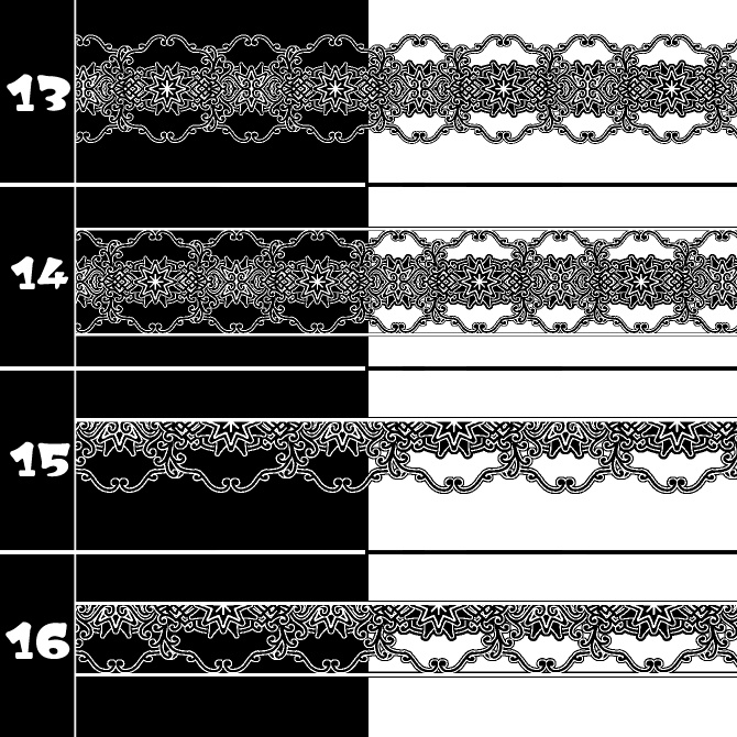 No.191c みそおねぎ飾り枠集