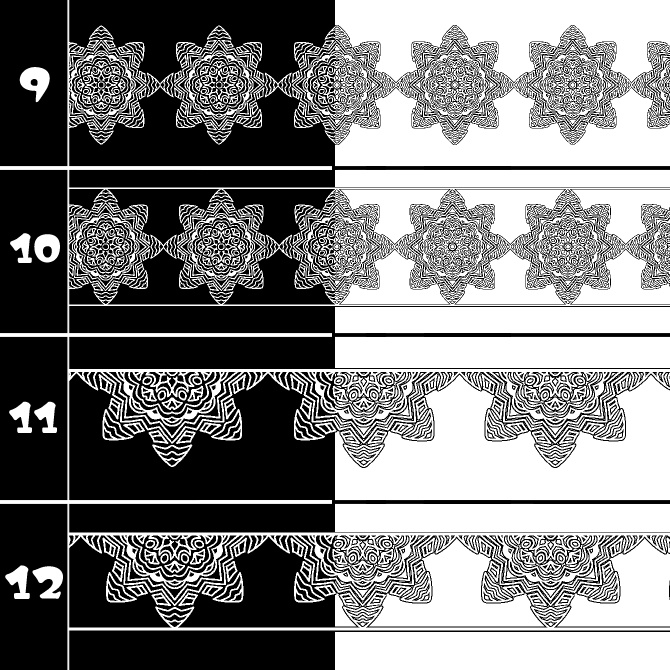 No.193b みそおねぎ飾り枠集