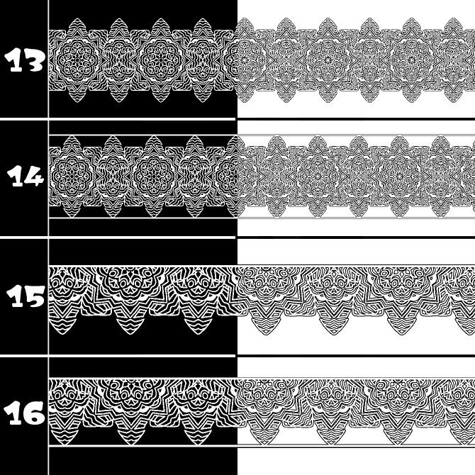 No.193b みそおねぎ飾り枠集