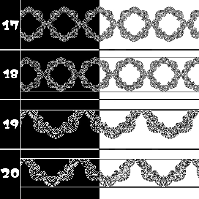 No.193b みそおねぎ飾り枠集