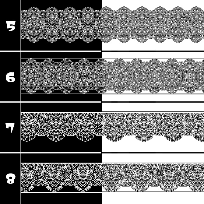 No.193b みそおねぎ飾り枠集