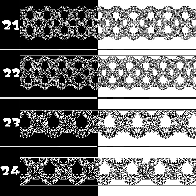 No.193b みそおねぎ飾り枠集