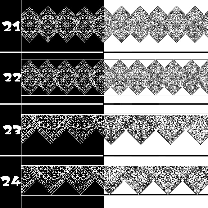 No.196a みそおねぎ飾り枠集