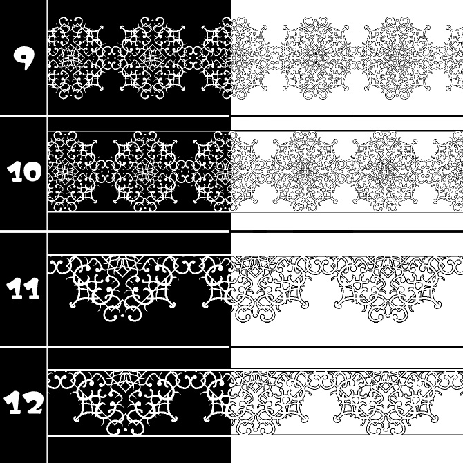 No.196a みそおねぎ飾り枠集