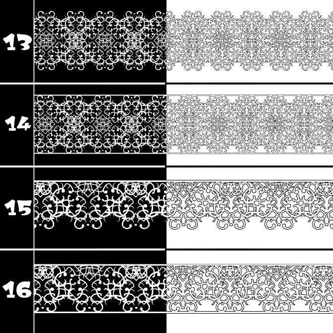 No.196a みそおねぎ飾り枠集