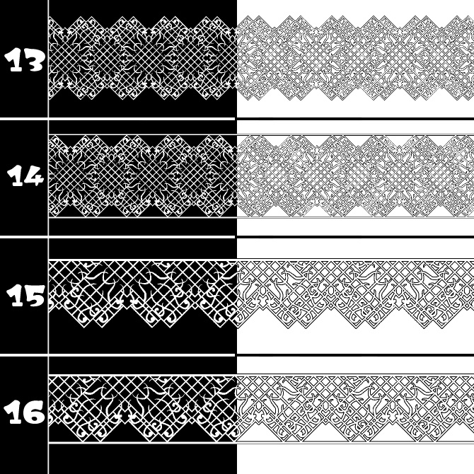 No.196b みそおねぎ飾り枠集