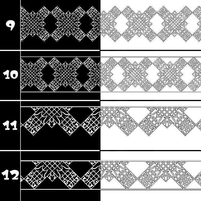 No.196b みそおねぎ飾り枠集