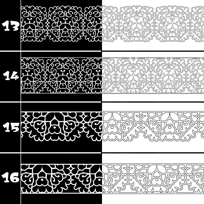 No.197 みそおねぎ飾り枠集