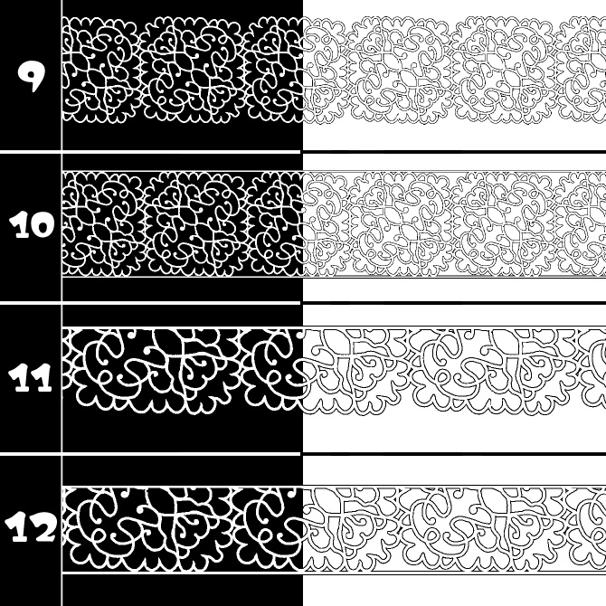 No.197 みそおねぎ飾り枠集