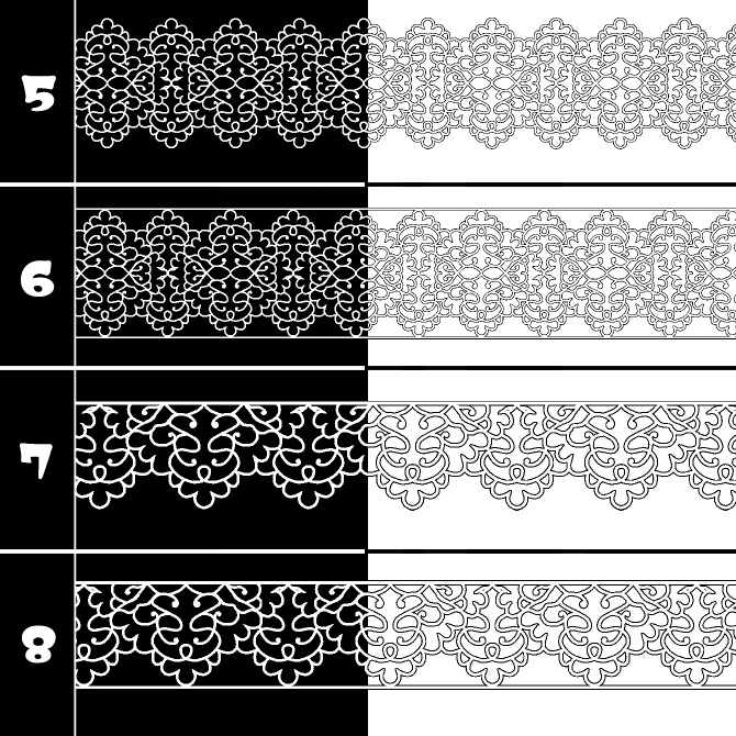No.197 みそおねぎ飾り枠集