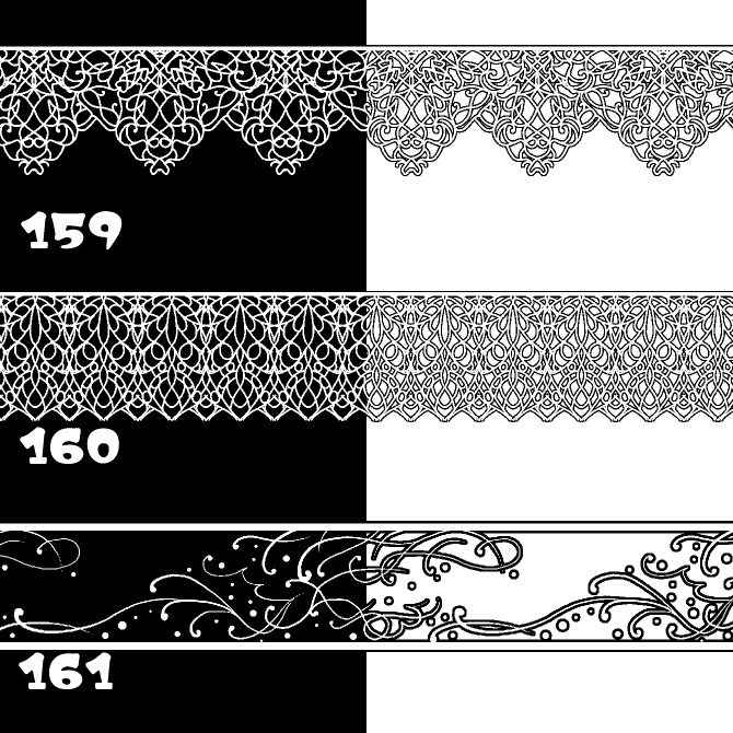 【無償】159&160&161 みそおねぎ飾り枠集_体験版ブラシ