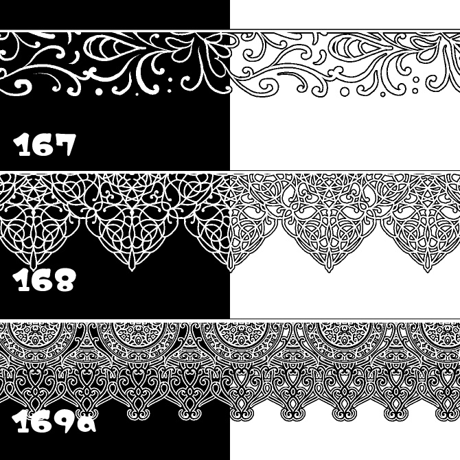 【無償】167&168&169a みそおねぎ飾り枠集_体験版ブラシ