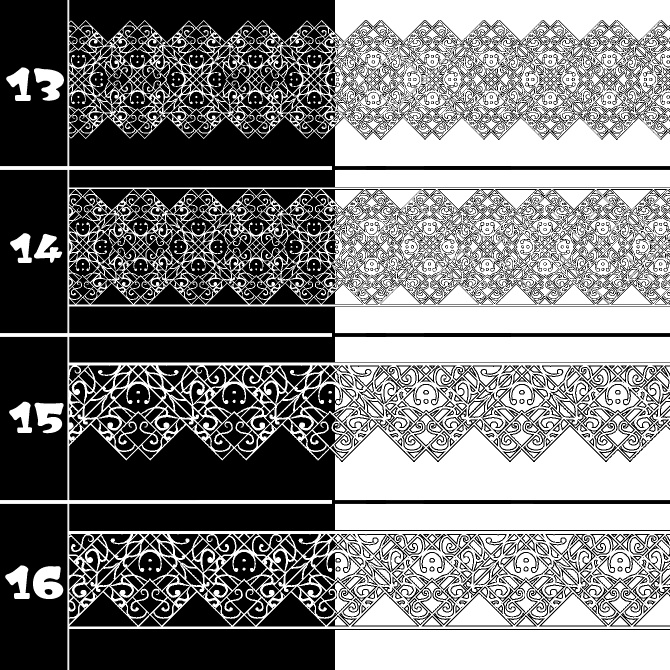 No.207b みそおねぎ飾り枠集