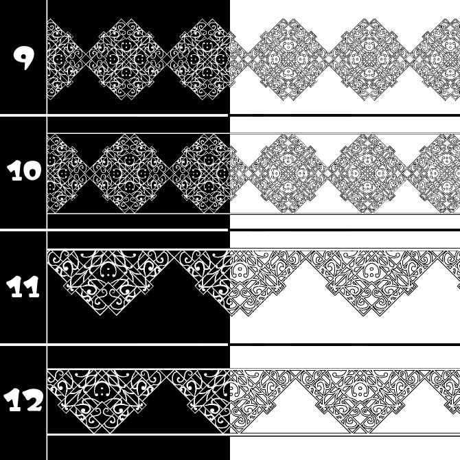 No.207b みそおねぎ飾り枠集