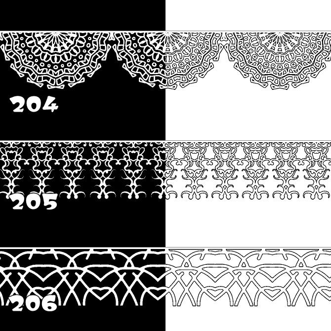 【無償】204&205&206 みそおねぎ飾り枠集_体験版ブラシ
