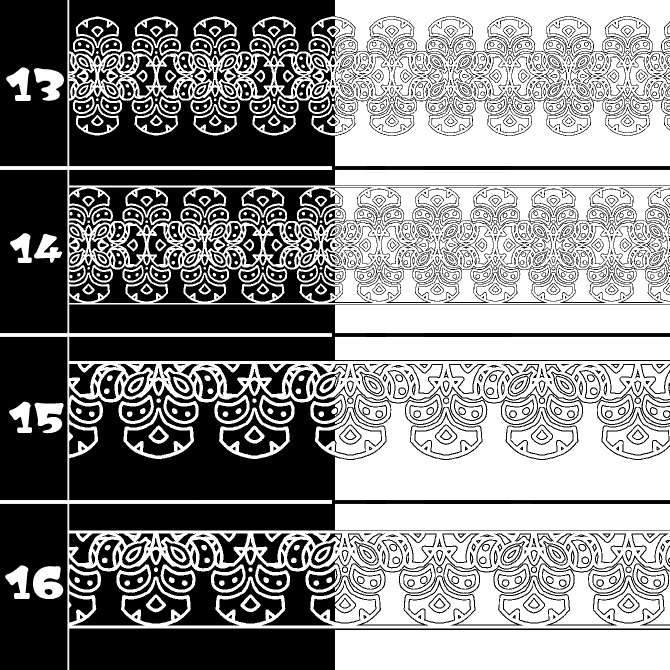 No.213b みそおねぎ飾り枠集