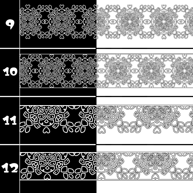 No.213d みそおねぎ飾り枠集