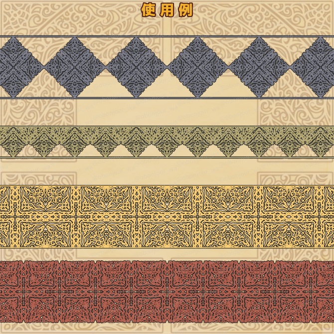 No.218b みそおねぎ飾り枠集