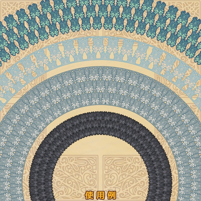 No.266F みそおねぎ飾り枠集