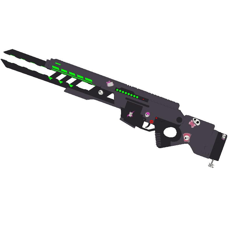 Functional Uzi's Railgun from Murder Drones for VRChat (Model by Tenn54)