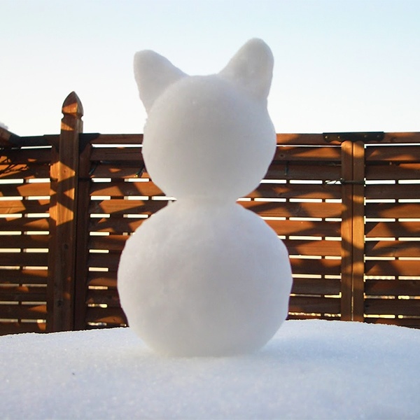 雪だるまニャン - AiGerry アクリルフィギュア - 50x50mm